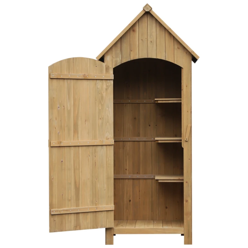 Drewniana szafa ogrodowa daszek dwuspadowy Szopa ogrodowa Domek narzędziowy Szopa narzędziowa Szafa na narzędzia