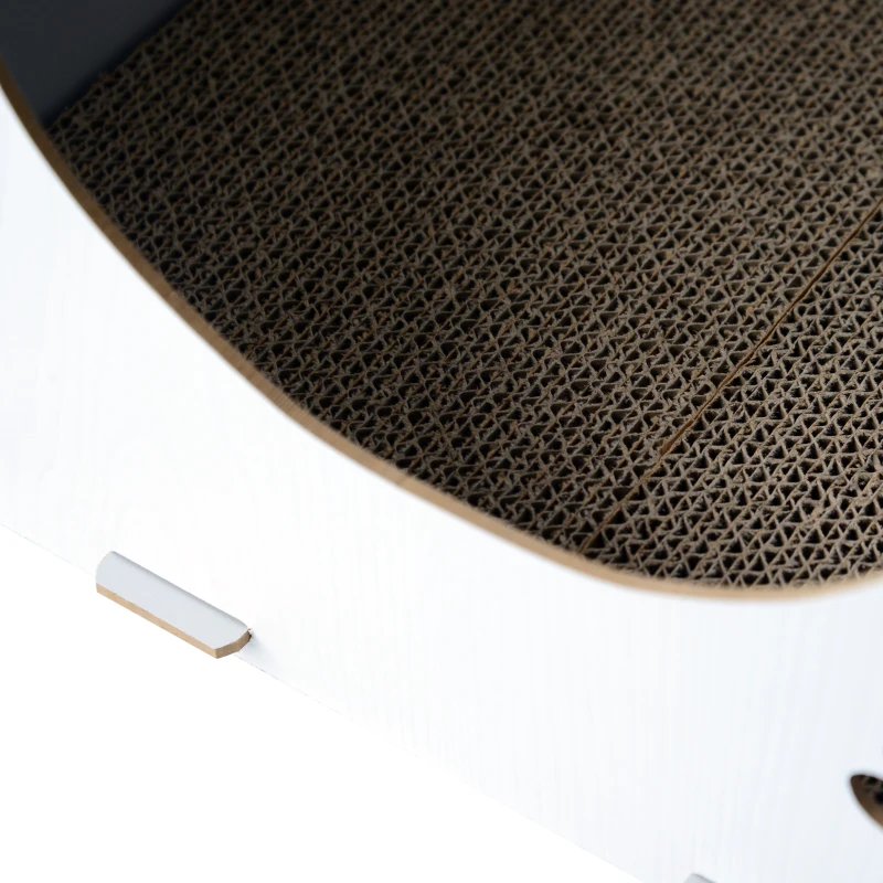 PawHut® DOMEK DLA KOTA SCHOWEK TABORET KOSTKA DO SIEDZENIA biały