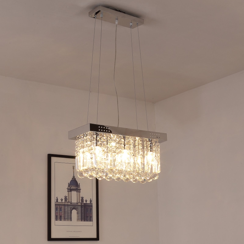 HOMCOM LAMPA SUFITOWA WISZĄCA kryształowa 6-punktowa 40W