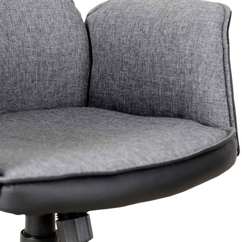 Vinsetto® FOTEL BIUROWY OBROTOWY KOMPUTEROWY REGULACJA WYSOKOŚCI FUNKCJA BUJANIA lniany szary 63 x 67 x 93-102 cm