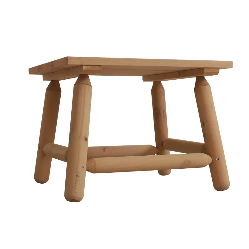 Outsunny® STOŁEK DREWNIANY STOJAK NA KWIATY KRZESEŁKO WIELOFUNKCYJNE drewno jodłowe 60 x 50 x 45 cm