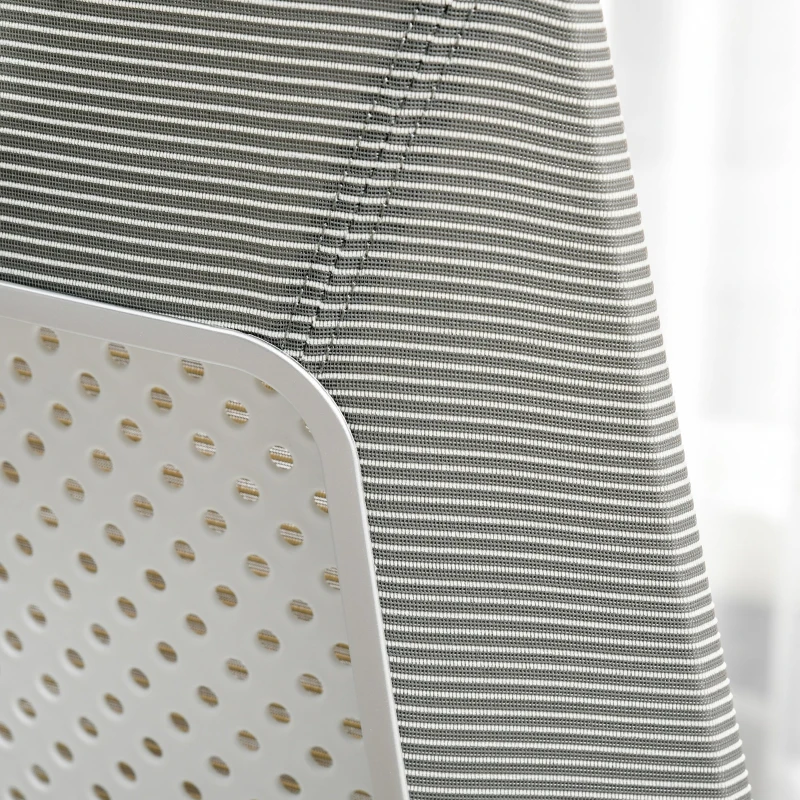 Krzesło biurowe Vinsetto krzesło obrotowe z zagłówkiem regulowany kąt jasnoszare pianka nylon poliester 65 x 68 x 117-125 cm