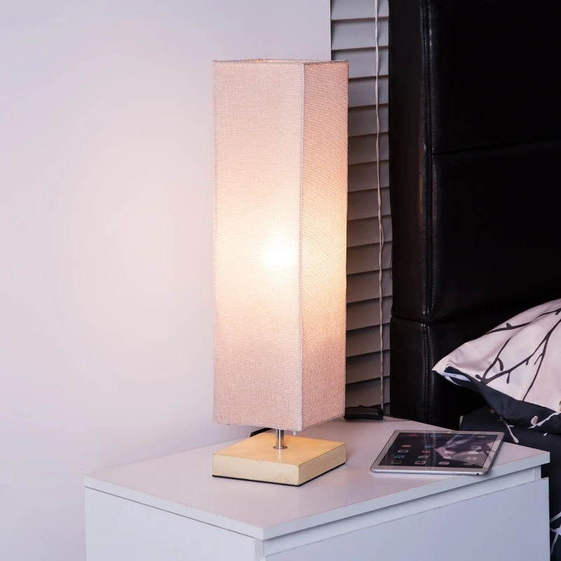 HOMCOM LAMPA LAMPKA NOCNA BIURKOWA beżowa