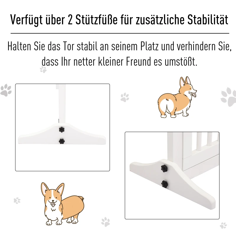 Osłona drzwi dla psa Bramka zabezpieczająca, Bramka ochronna Osłona dla psa Bramka dla psa Sosna Biała
