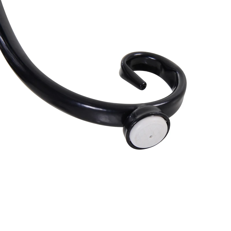 Outsunny® Kwietnik Stojak Ogrodowy na Rośliny Kwiaty Schodki 2 Półki Metal Czarny