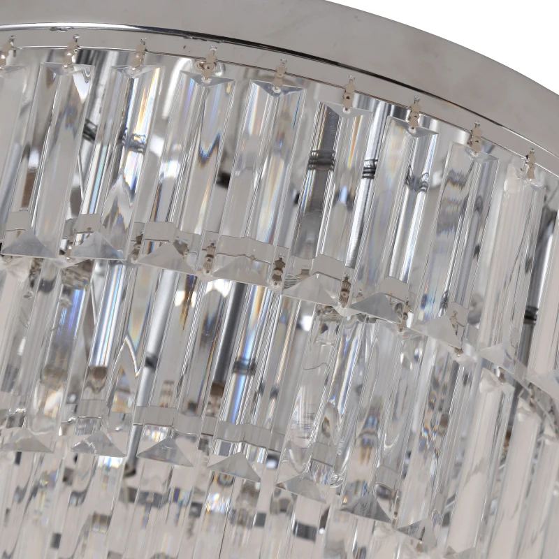 HOMCOM® LAMPA SUFITOWA ŻYRANDOL kryształowy światło 7xE14 40W metal