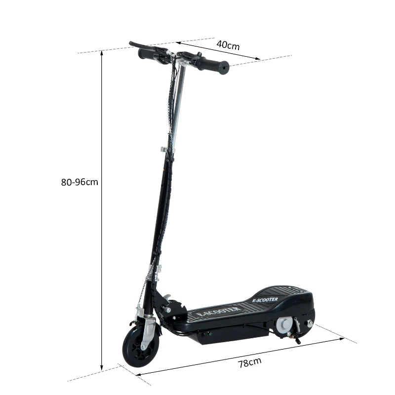 HOMCOM Hulajnoga elektryczna E-SCOOTER 120W czarna