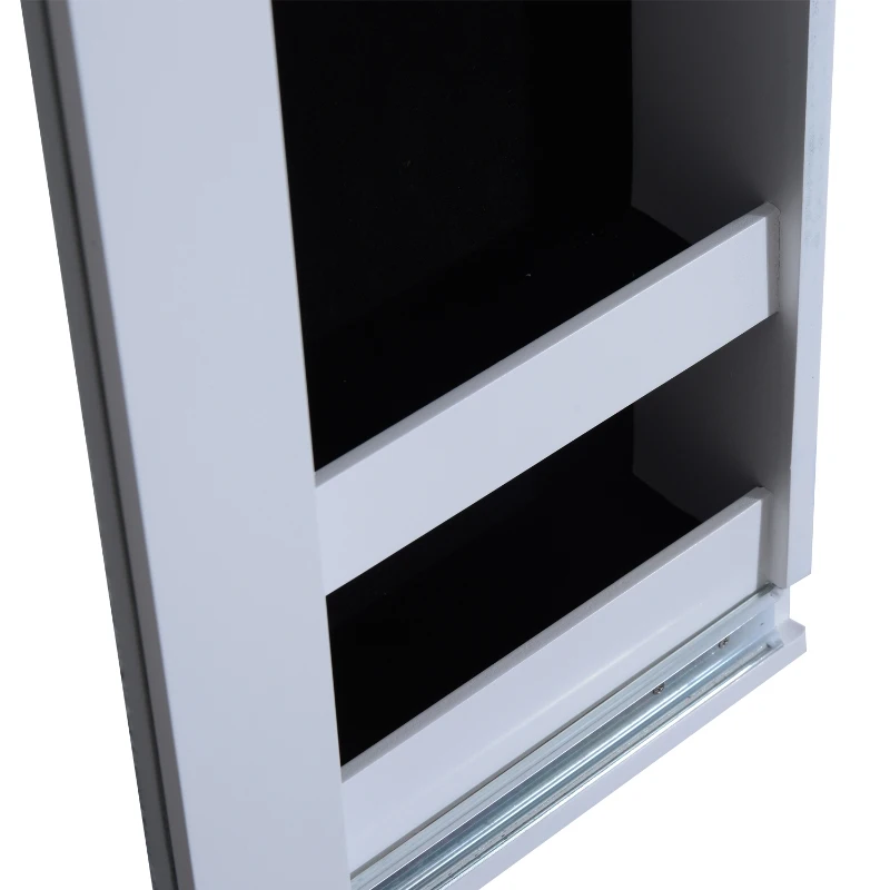 HOMCOM SZAFKA NA BIŻUTERIĘ Z LUSTREM biała