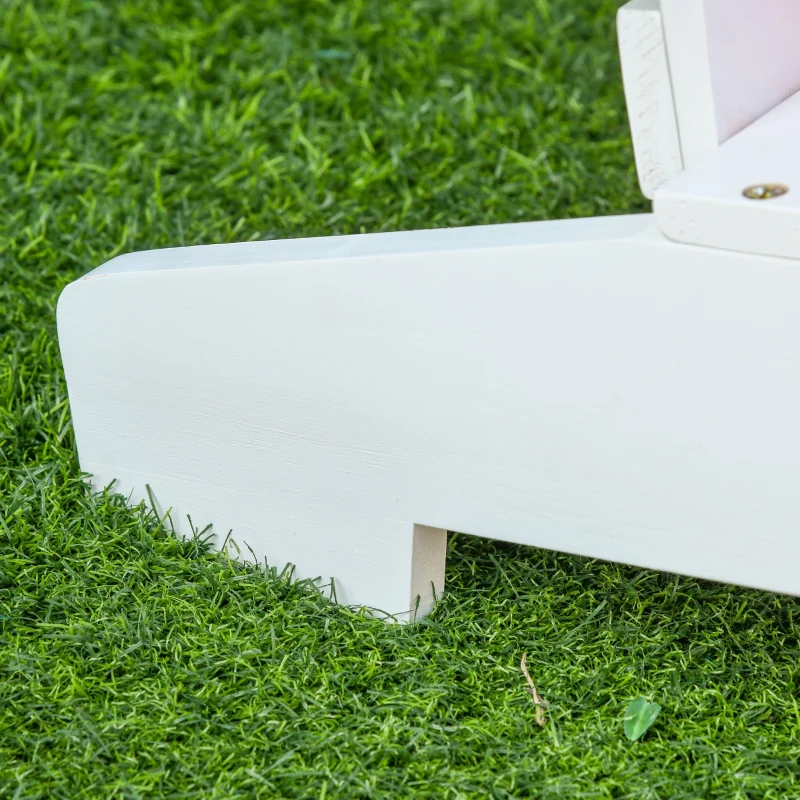 Krzesło ogrodowe w amerykańskim stylu dzieci leżak ogrodowy krzesło balkonowe z drewna biały