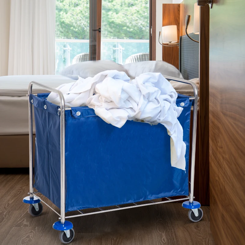 HOMCOM WÓZEK KOSZ NA PRANIE WÓZEK TRANSPORTOWY 300 L