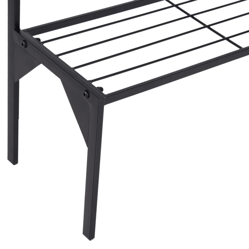 Outsunny® STOJAK NA KWIATY SCHODKI KWIETNIK REGAŁ ŁAWKA metal czarny 85 x 65,5 x 66 cm