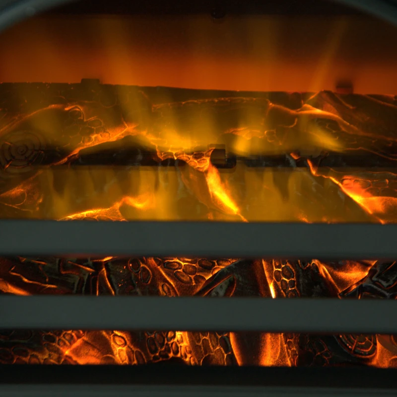 HOMCOM KOMINEK ELEKTRYCZNY STOJĄCY EFEKT PŁOMIENIA 900/1800W czarny