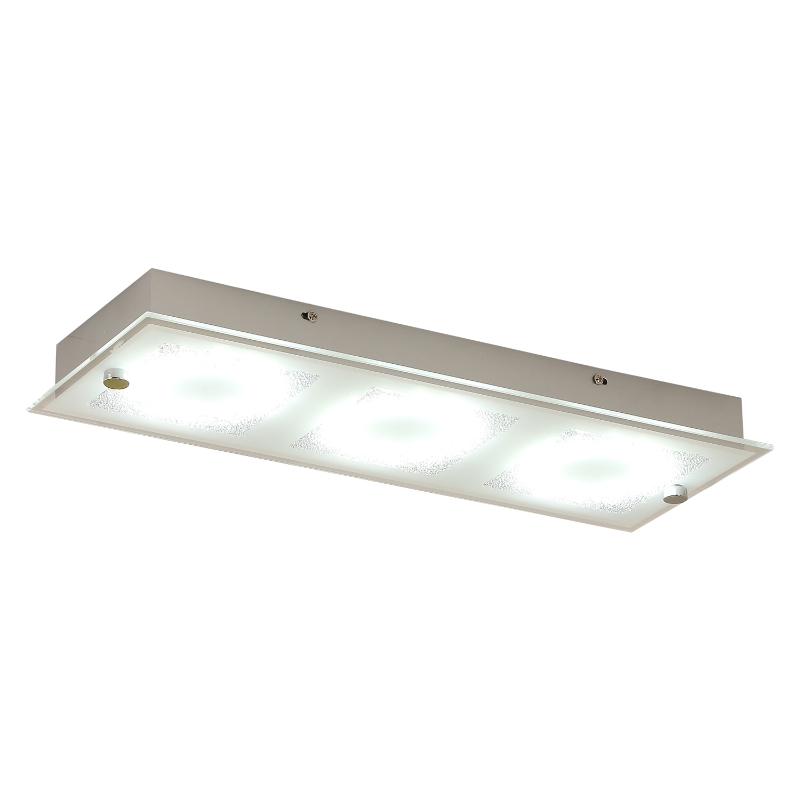 HOMCOM LED LAMPA SUFITOWA 3-PUNKTOWA 18 W srebrna