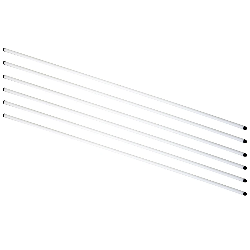 PawHut® Kojec Wybieg dla Szczeniaków Zwierząt Domowych 6 Części Drzwiczki sześciokąt tworzywo - polipropylen nierdzewny biały Ø135 x H95 cm