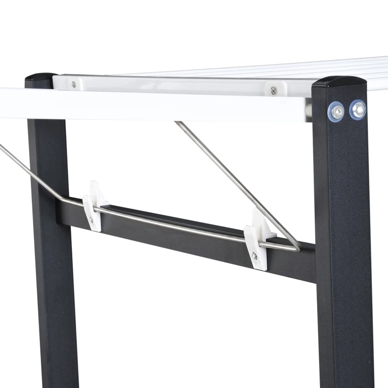 HOMCOM® STOJAK SUSZARKA NA PRANIE Z ROZKŁADANYMI SKRZYDŁAMI