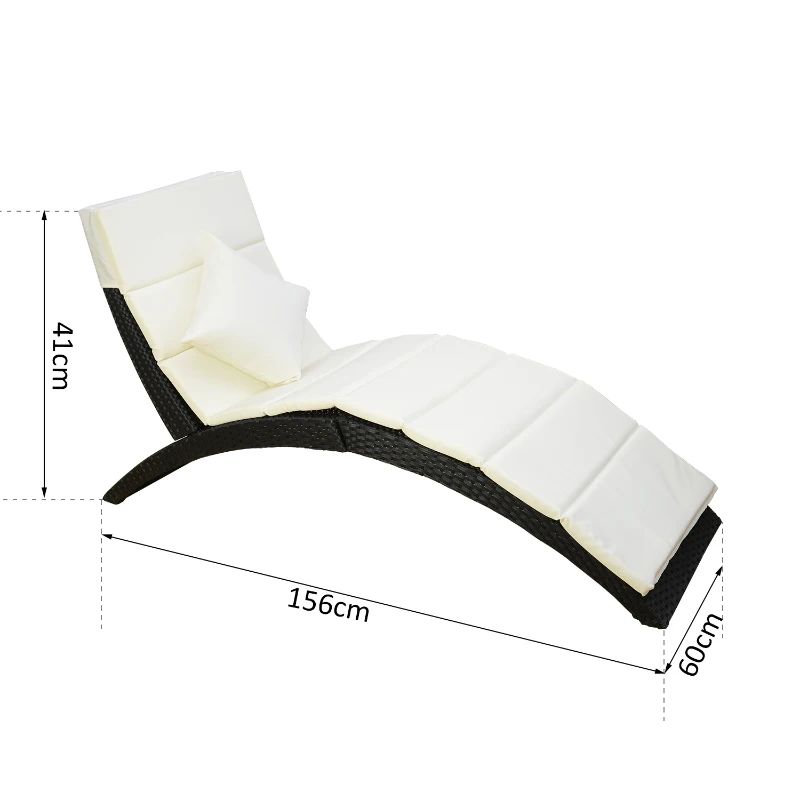 Outsunny LEŻAK OGRODOWY ŁÓŻKO DO OPALANIA 180kg polirattanowe