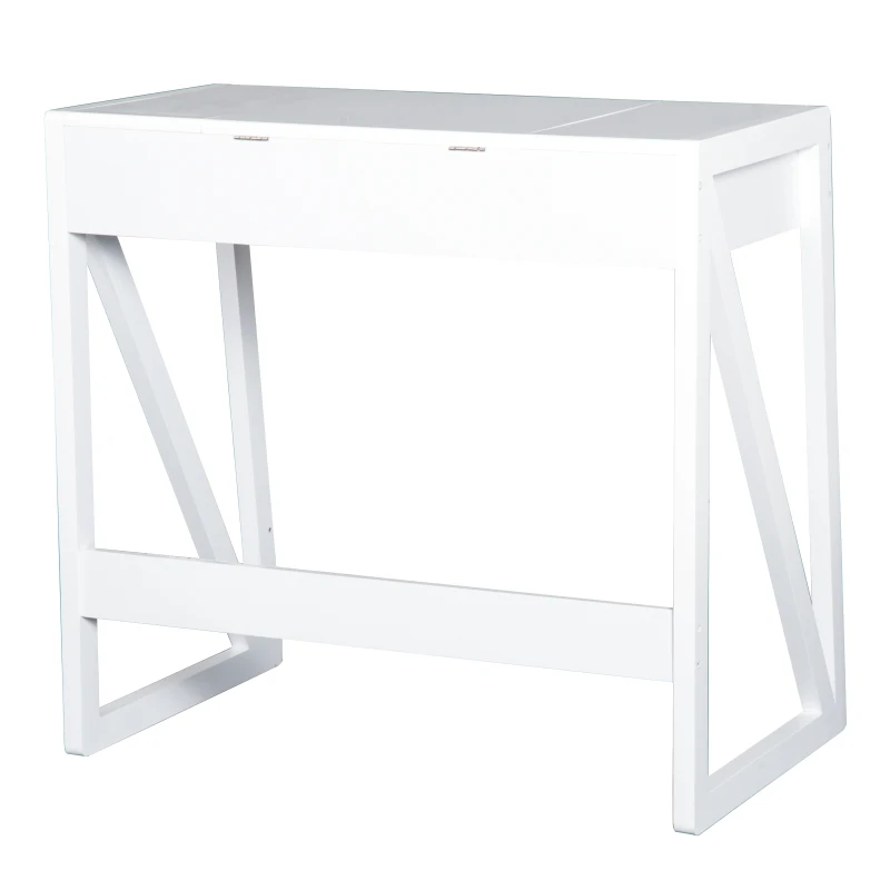 HOMCOM TOALETKA STÓŁ KOSMETYCZNY + STOŁEK I LUSTRO biała