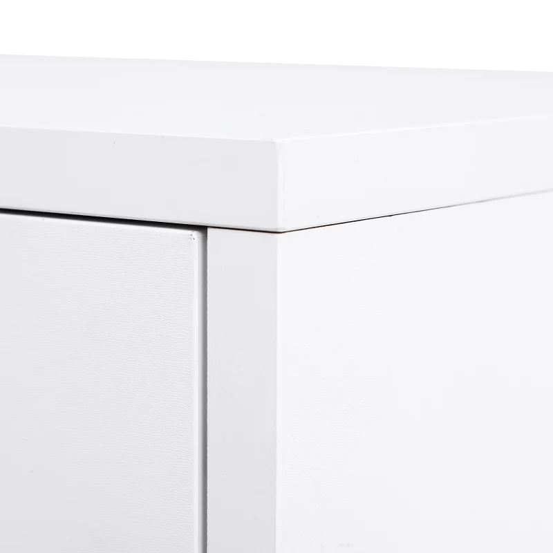 HOMCOM® Szafka Nocna Do Pokoju Dziecięcego Zestaw 2 Szafek 2 Szuflady Płyta MDF Różowa