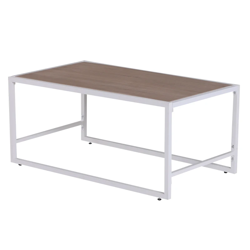 HOMCOM® STOLIK KAWOWY VINTAGE DO SALONU METALOWY STELAŻ MAZEROWANY