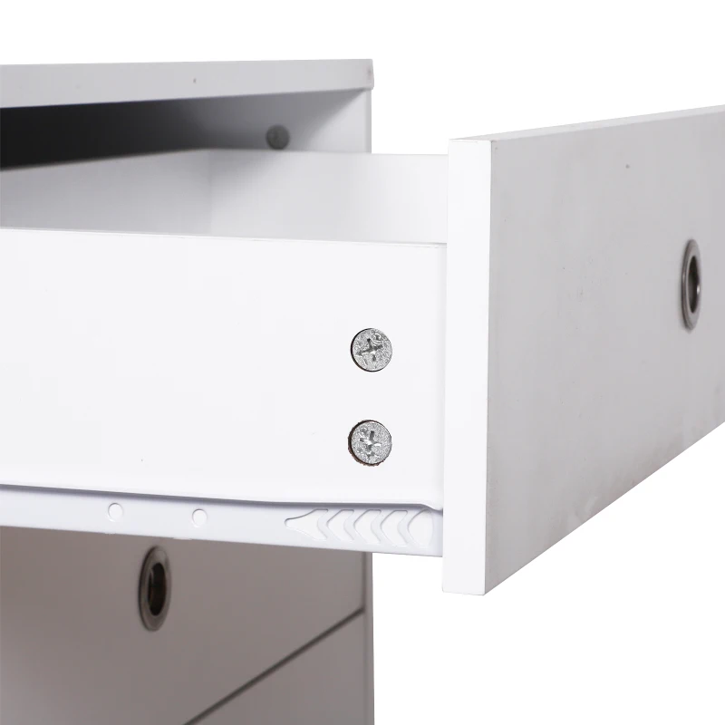 HOMCOM® SZAFKA NOCNA Z 3 SZUFLADAMI STOLIK SZAFKA DO PRZEDPOKOJU drewno biały 73 x 40 x 81,5 cm