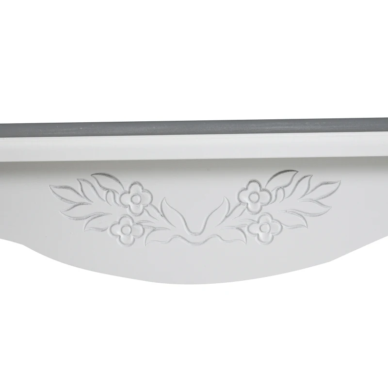 HOMCOM STOLIK KAWOWY STOLIK POMOCNICZY Z PÓŁKĄ DREWNIANY KOLOR biały