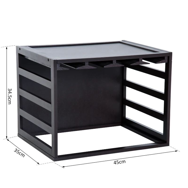 HOMCOM STOJAK NA KIELISZKI DO WINA 20 SZTUK SOSNA brązowy