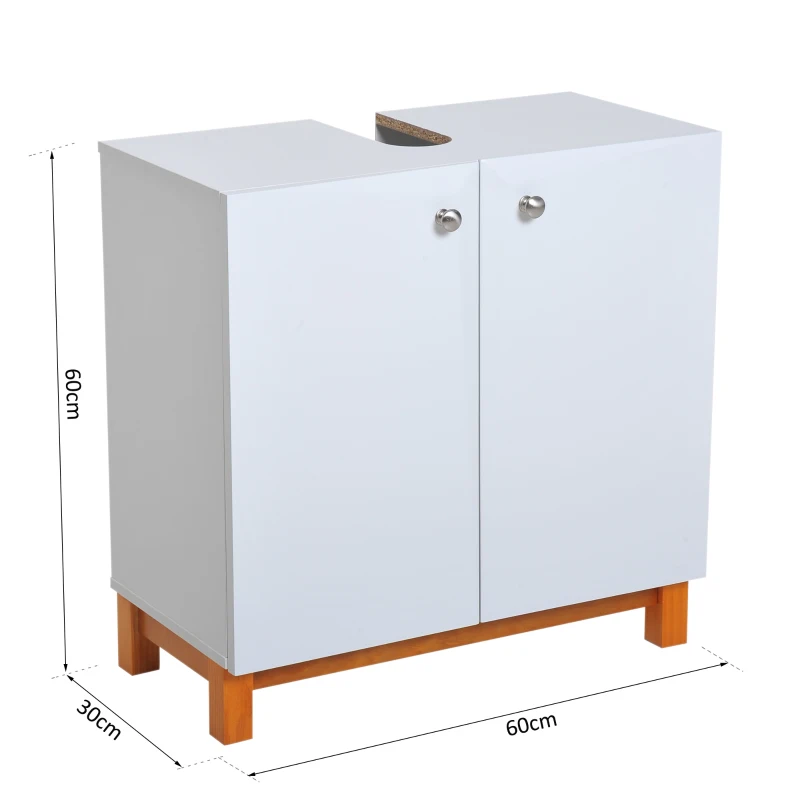 kleankin® SZAFKA ŁAZIENKOWA POD UMYWALKĘ biała