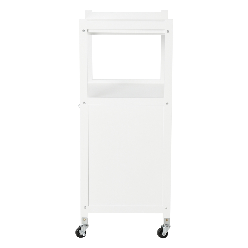 Wózek kuchenny wózek do serwowania wózek do serwowania z półką na wino biały