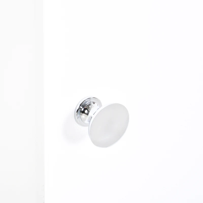 HOMCOM Szafka łazienkowa Szafka z półkami Szafka do łazienki Meble łazienkowe z 3 poziomami, MDF, biała, 19,5 x 19,5 x 65 cm