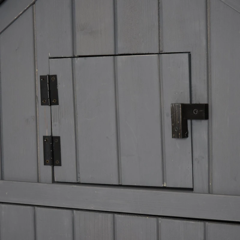 Szopa ogrodowa Duża szafka narzędziowa Altana ogrodowa Drewno Jodłowe Szary Czarny Outsunny®