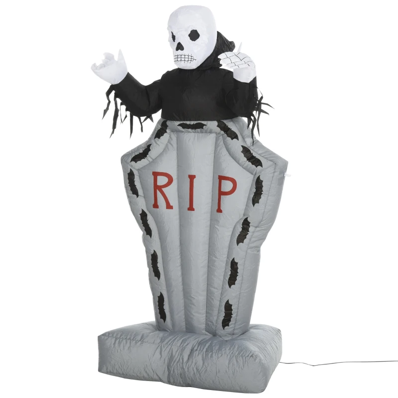 Halloween Nadmuchiwany duch z nagrobkiem świecąca zjawa dekoracja 180 cm