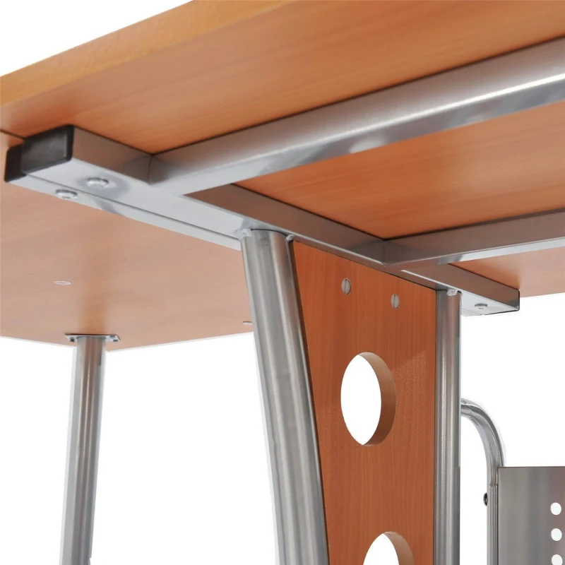 HOMCOM BIURKO NAROŻNE KOMPUTEROWE jasny brąz