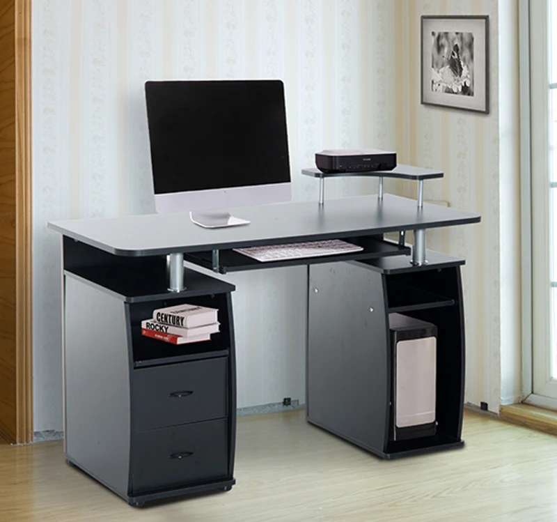 HOMCOM BIURKO KOMPUTEROWE BIUROWE czarne