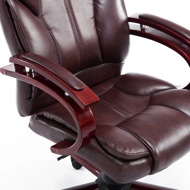 HOMCOM FOTEL BIUROWY KRZESŁO SZEFA brązowy