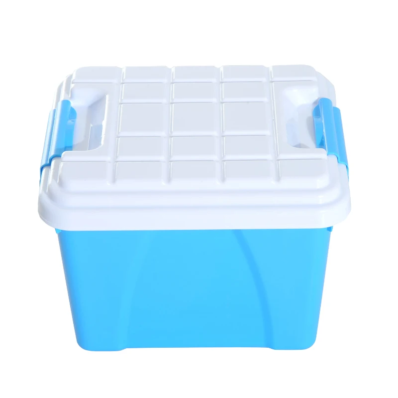 HOMCOM POJEMNIK PLASTIKOWY PUDŁO Z POKRYWKĄ 35 L