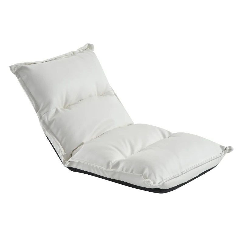 HOMCOM PODUSZKA SIEDZISKO Z OPARCIEM SKŁADANE białe