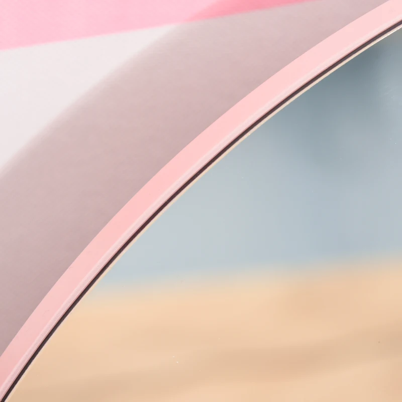 HOMCOM kaptafel voor slaapkamer opmaaktafel cosmeticatafel met spiegel schuiflade licht luxe stijl MDF grenenhout roze 76 x 48 x 123.5 cm