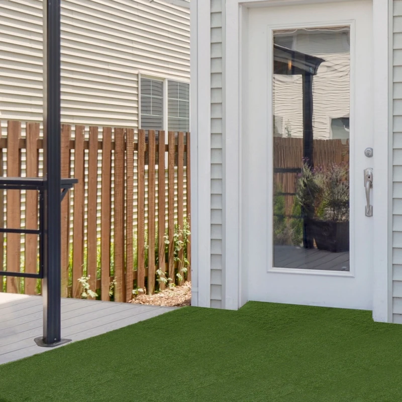 Outsunny Kunstgras gazon tapijt grasmat gazon balkon tuin 35 mm 400 x 100 cm