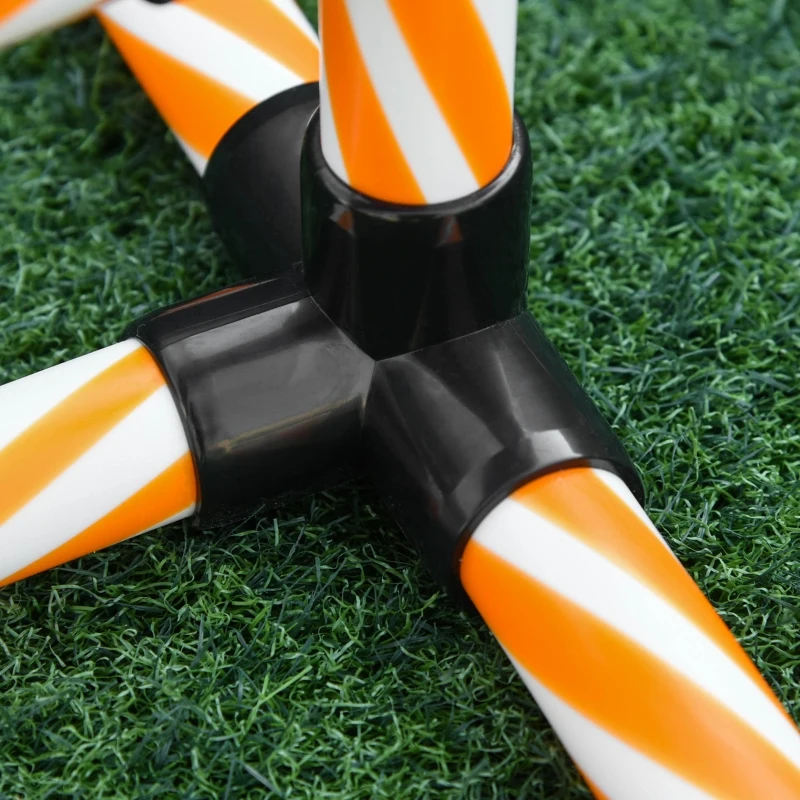 PawHut Palen voor hondenslalom behendigheidstraining met Oxford-tas oranje + wit