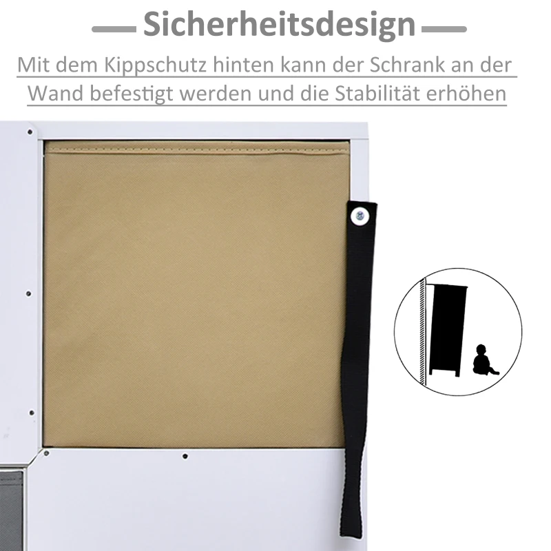 HOMCOM boekenplank keukenkast kubuskast vrijstaande stelling wit 54,5x24x122,5cm