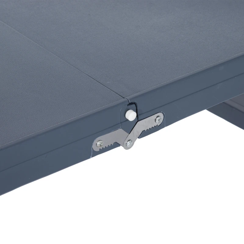 Alu campingtafel picknickbank zitgroep tuintafel 4 zitplaatsen inklapbaar donkergrijs