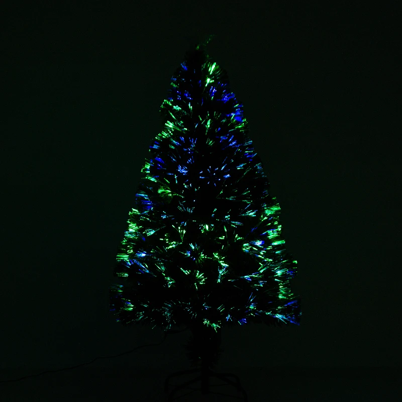 HOMCOM Kerstboom kunstkerstboom LED glasvezel 8 lichtmodi 120/150/180 cm