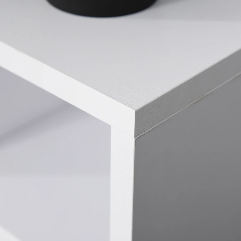 HOMCOM cd-toren cd-rek vrijstaand rek tweedelige set met twee opbergvakken