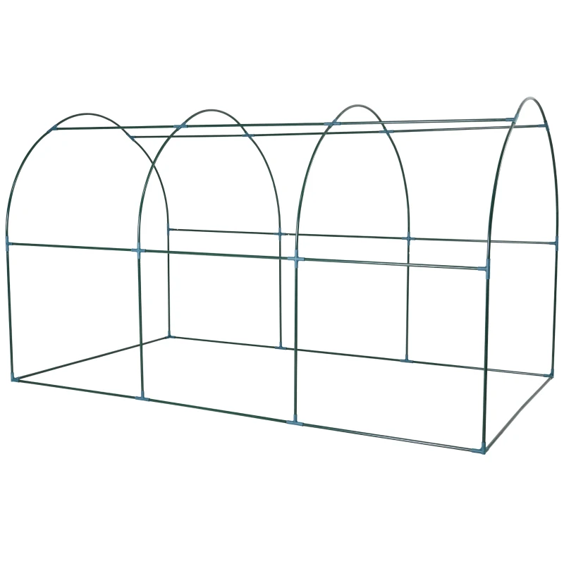 Outsunny Transparent Walk in Greenhouse, Steel Frame, L size