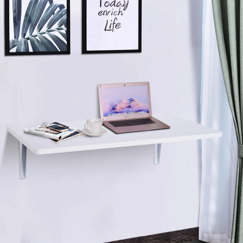 HOMCOM Wandtafel wandklaptafel keukentafel bureau eettafel kindermeubilair 2 kleuren