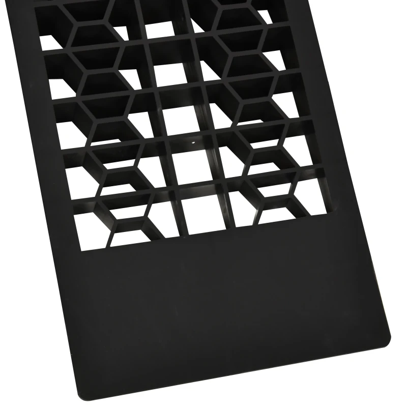 HOMCOM 2 oprijplaten, drempeloprit, oprijplaat, rubberen oprijplaten, PP, zwart, 70 x 20 x 8 cm 70x20x8 | Aosom.de