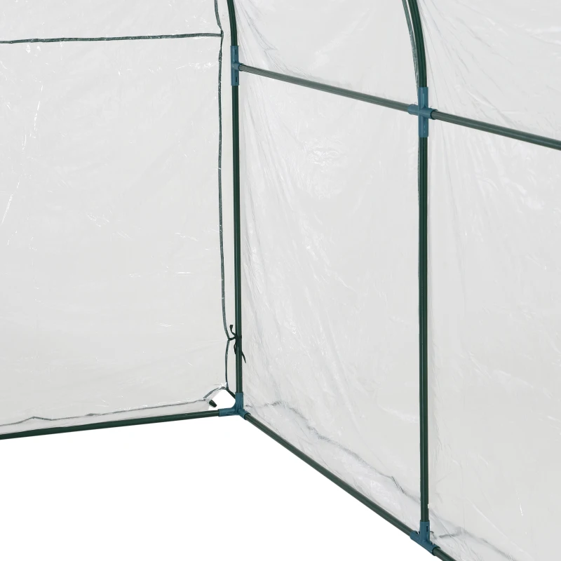 Outsunny Transparent Walk in Greenhouse, Steel Frame, L size