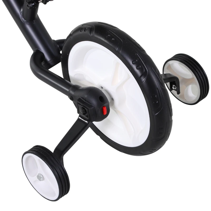 HOMCOM loopfiets kinderfiets loopfiets zijwielen pedalen 2-5 jaar zwart