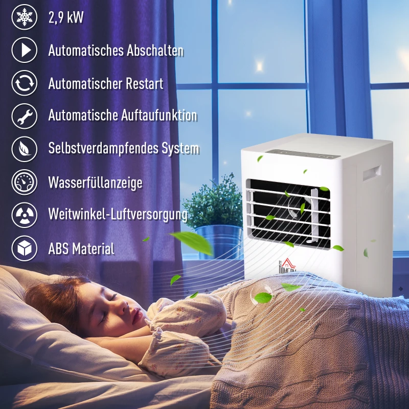 Mobiele airco 3-in-1 airco ontvochtiging 2,9 kW afstandsbediening ABS
