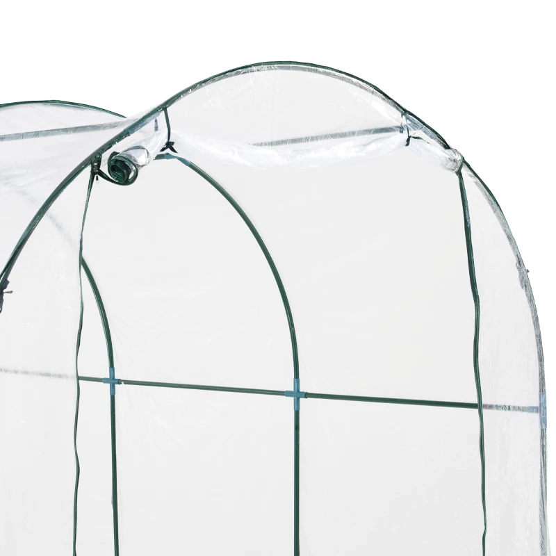 Outsunny Transparent Walk in Greenhouse, Steel Frame, L size